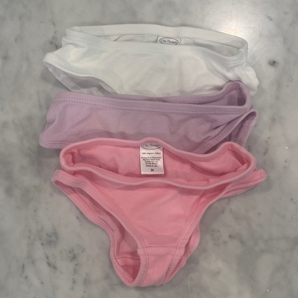 Kids' Pastel Underwear Set - White, Purple, and Pink NEW 3T - Picture 1 of 3